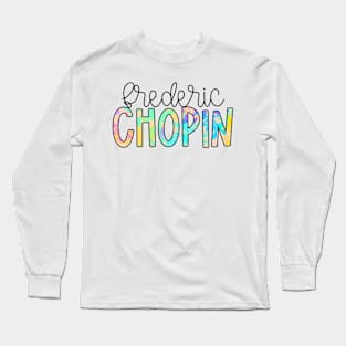 Frederic Chopin Neon Splatter Long Sleeve T-Shirt